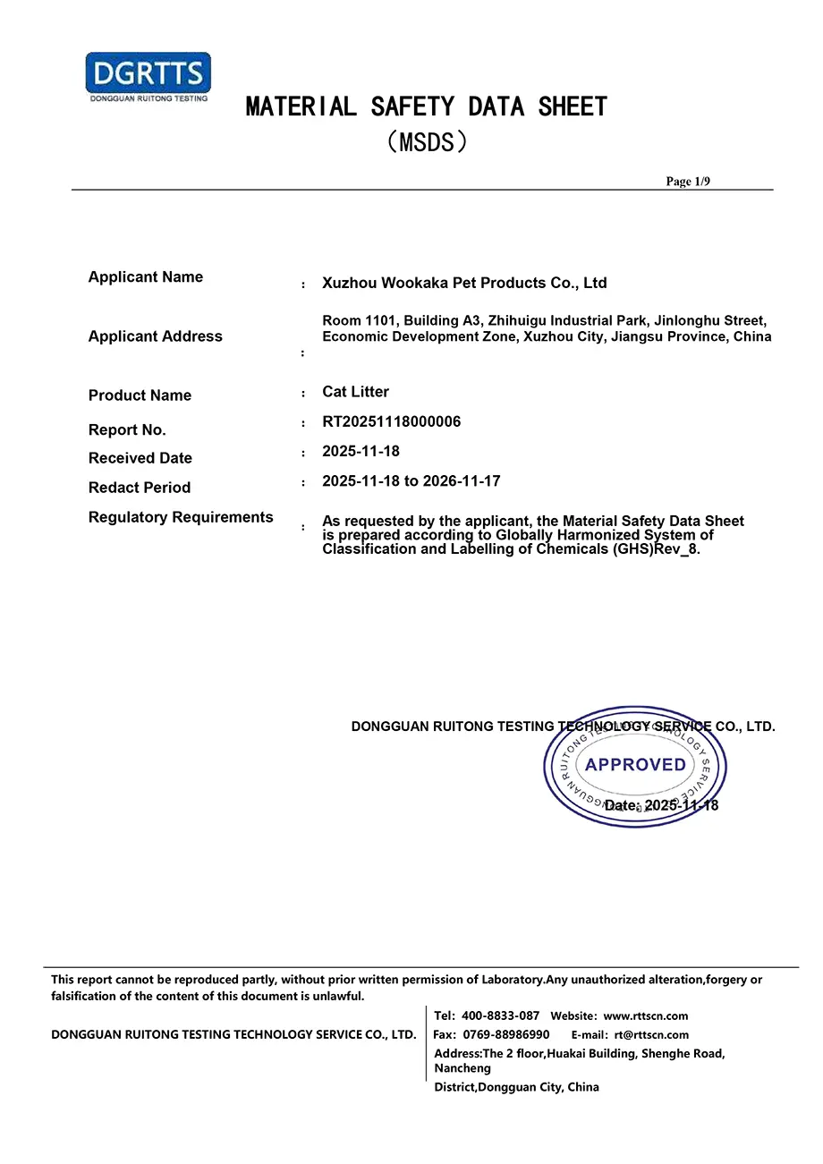 Material Safety Data Sheet